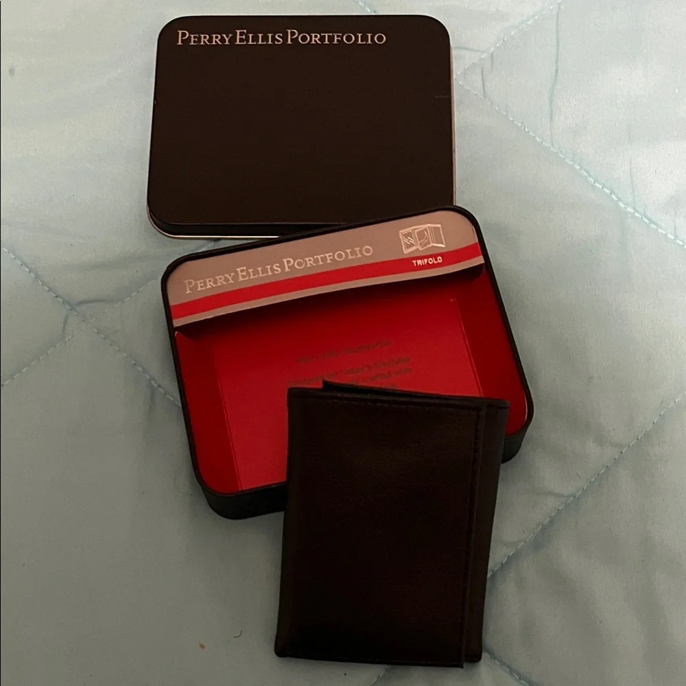 Perry Ellis Black Leather Wallet